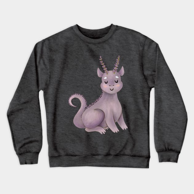 lavender dragon Crewneck Sweatshirt by annyamarttinen